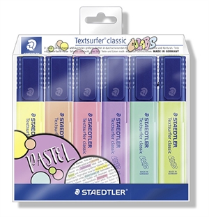 Staedtler Overstregingspen Textsurfer pastel/vintage assortiment (6)